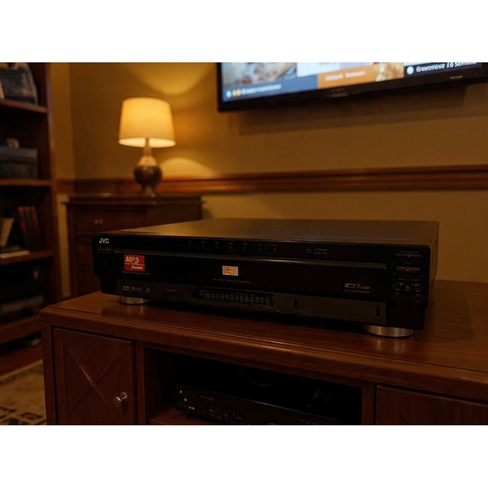 DVD CD Player JVC‎ XV-F80BK 7Disc ProgressiveScan Changer Remote & Manual